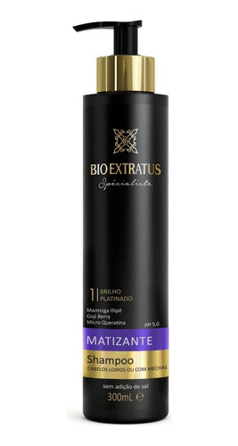 Shampoo  Brilho Platinado  Matizante 300ml Bio Extratus K543