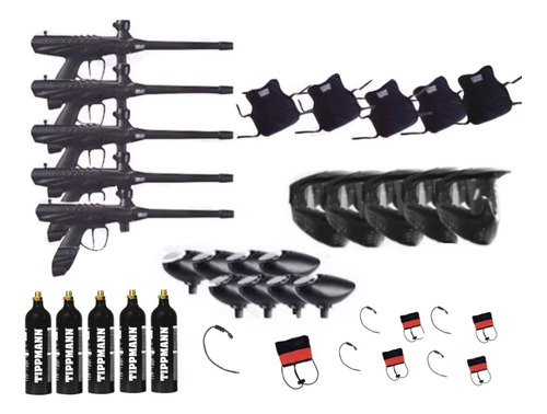 5 Marcadoras Campo Gotcha Co2 Tippmann Gryphon Xtreme P