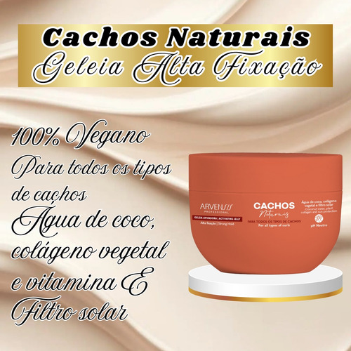 Kit Arvensis Cachos Completo Ondulados E Cacheados 5 Itens