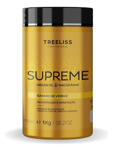 Tratamento Capilar Banho De Verniz Supreme 1kg Tree Liss