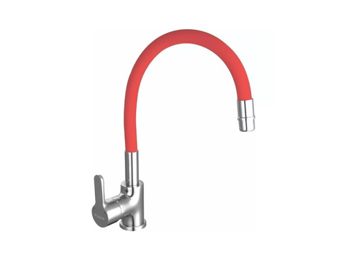 Peirano Colors Monocomando Cocina Pico Flexible Rojo