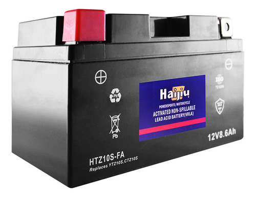 Batería Moto Haijiu Htz10s-fa Agm Gel Libre Mantenimiento