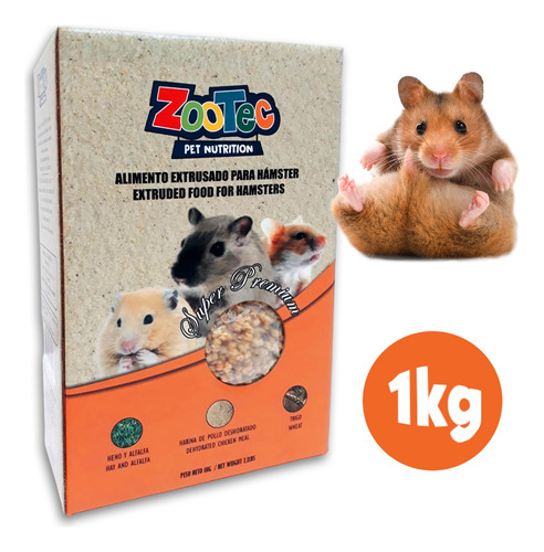Imagen 3 de 10 de Alimento Hamsters Sirio Ruso Extrusado Premium Roedores 1 Kg