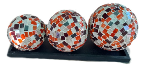 Set De Esferas Vitromosaico Artesanía Mexicana