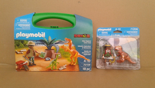 Playmobil Dinos 70108 Y 71206 Exploradores Y Dinosaurios