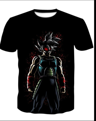 Polera Dragón Ball  Estampado Bardock, Excelente Calidad 