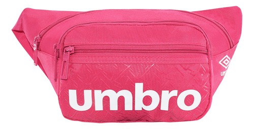 Cangurera Umbro® Riñonera Deportiva Multiusos Bolsillos Color Rosa Diseño de la tela Lisa