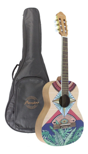 Guitarra Clasica Criolla 3/4 Bamboo Gc-36 World Con Funda