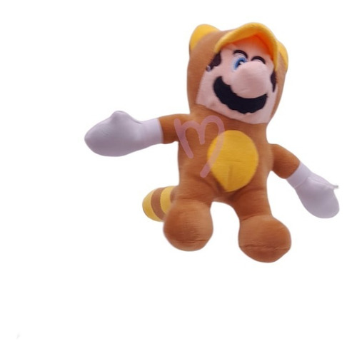 Imagen 3 de 5 de Peluche Para Niños De Marios Bros Mario Ardilla Clásico 25cm