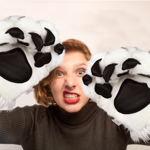 Disfraz De Garra De Tigre, Pata De Gato, Panda Peludo, Adult