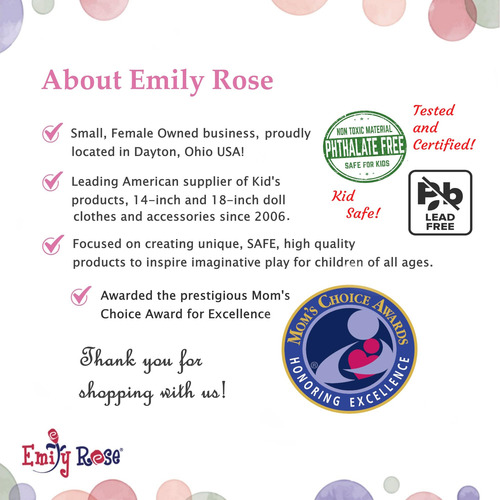 Juego De Ropa De Cama Emily Rose, Muñeca De 18 Pulgadas, Dis