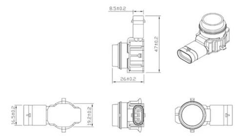 Sensor De Estacionamento Automotivo 9261587 Adequado Para