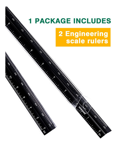 Regla De Escala De Ingeniero Pack De 2 12 Pulgadas Regl...