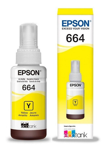 Botellas Tinta Original Epson T664 Yellow 70 Ml.