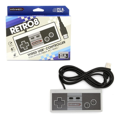 Estilo Retro-bit Nes - Controlador Usb Para Pc Y Mac (retro-