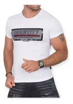 Comprar Remera Manga Corta De Hombre Slim Fit Estampas Modernas 