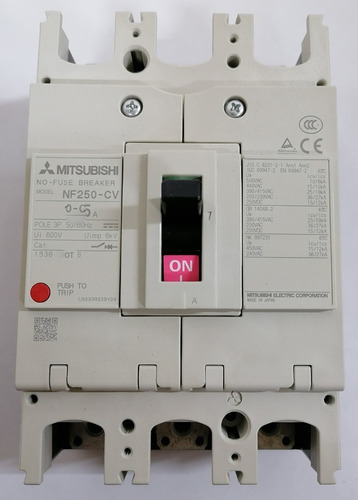 Interruptor Termomagnético 225a Nf250-cv3p225a Mitsubishi