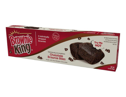Brownie King, Brownie Bites 5 Individuales 125 Gr 