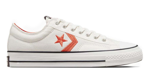 Tenis Converse Star Player 76 Unisex-blanco/naranja