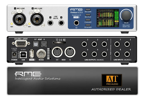 Interface Áudio Usb 8x8 Digital 12 I/o Rme Fireface Ucx Ii