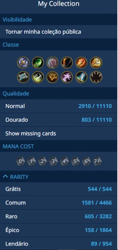 Conta Hearthstone 2017