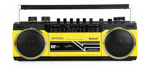 Riptun Boombox Cassette Retro Blueooth Reproductor Am Fm