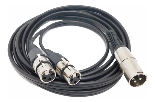 Imagen 1 de 3 de Cable Adaptador Canon Macho A 2 Canon Hembras Mono X 3 Mts