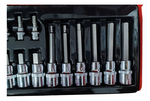 Set Dados Allen Largo Y Corto 1/2 1/4 18 Piezas