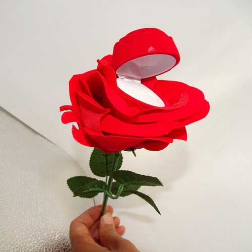 J Caja De Anillo De Flor De, Caja De Regalo De Joyería,