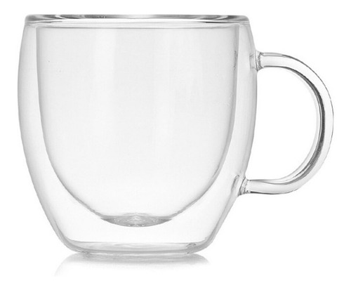 4 Vasos Doble Pared Vidrio De 150 Ml Café O Té