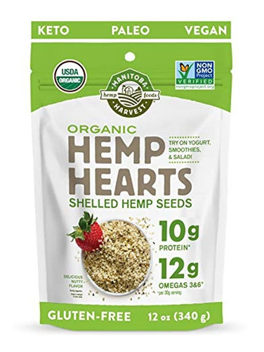 Manitoba Harvest Hemp Corazones De Semillas De Cáñamo