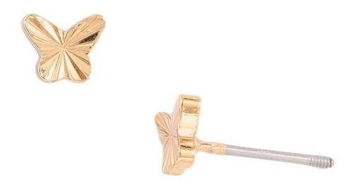 Aretes Baño De Oro 18k Mariposa Regalo Niña Bonito Bebe Nice