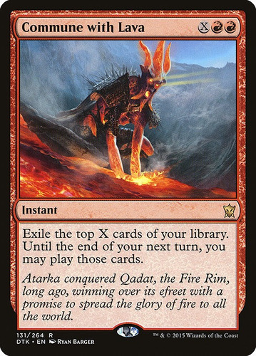 Cartas Magic Commune With Lava Dragons Of Tarkir Mtg