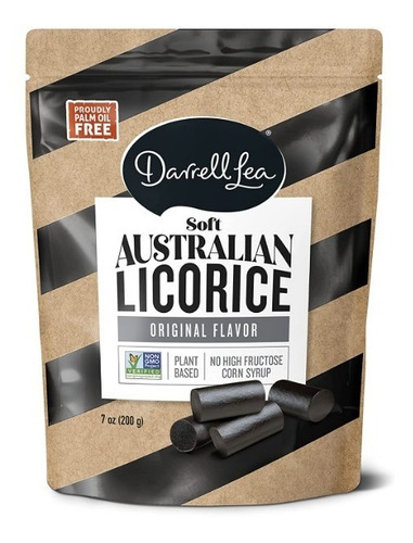 Darrell Dulce Black Licorice Regaliz Import Australia 198g