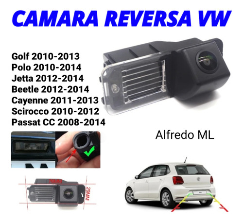 Cámara De Reversa Volkswagen Golf Polo Jetta Beetle Passat 