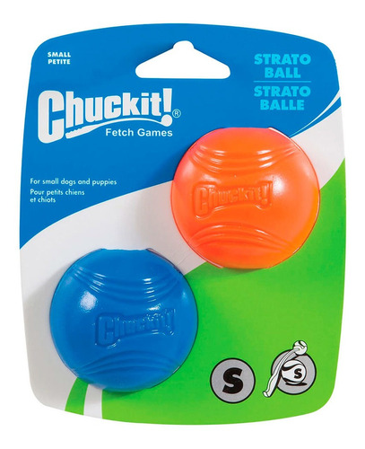 Juguete 2 Pelotas Strato Chuckit De Goma Dudadera Pequeño