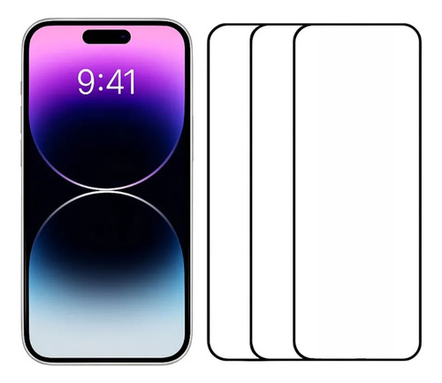 Kit 3 Pelicula 3d P/iphone Xs 11 1213 14 15 16 Promax/todos Transparente