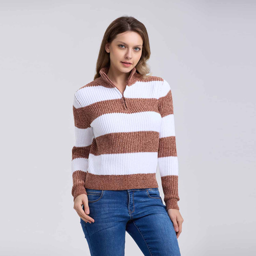 Sweater Mujer Tejido Beige Ii Fashion's Park