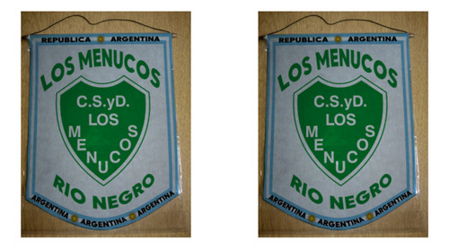 Banderin Chico 13cm Club Los Menucos Rio Negro