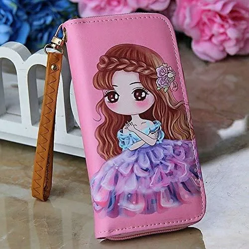 Billetera Para Dama Cartera Con Cremallera Para Ni a Bonita
