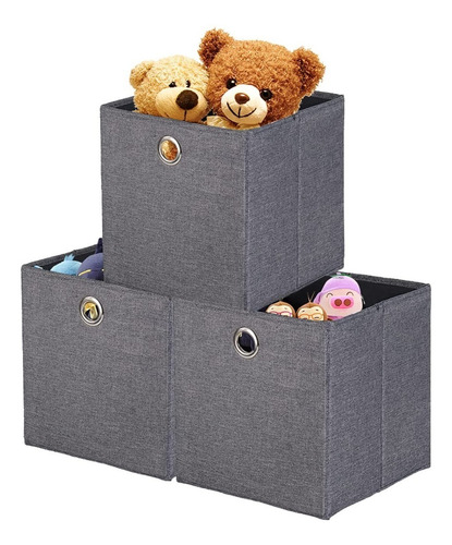Set 2 Cajas Organizadoras For Ropa, Objetos, Closet, Gris