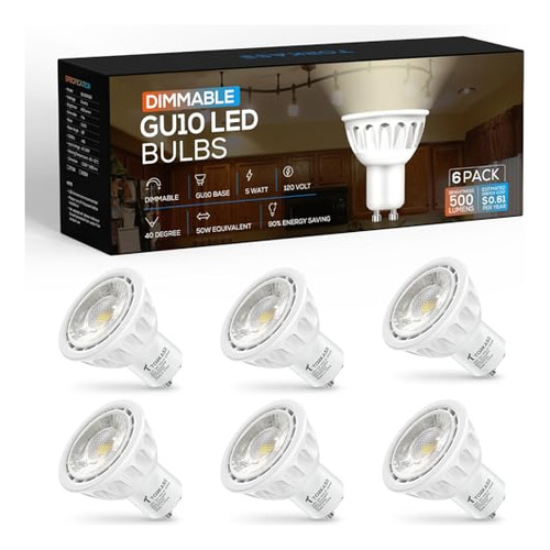 Bombilla Led Mr16 Regulable, Base Gu10, 120 V, 4000 K B...