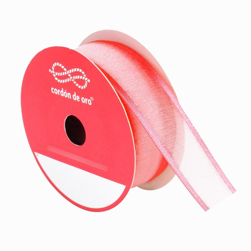 Cinta Navideña De Organza Roja 15 Mm X 10 Metros