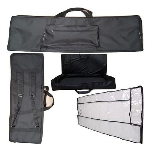 Capa Bag Piano Yamaha Np-32b Preto Master Luxo + Cobertura