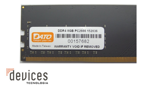 Memória Desktop Dato 8gb Pc2666 Ddr4- Original (Usado)