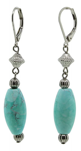 1928 Jewelry - Aretes Ovalados De Plata Con Piedras Preciosa