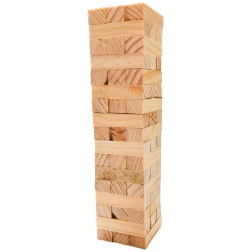 10 Torres De Bloques Naturales| Juego De Mesa 20.5x4.5x4.5