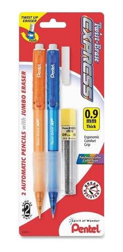 Portaminas 0.9mm Pentel Twist Erase Express Con And Eraser Q