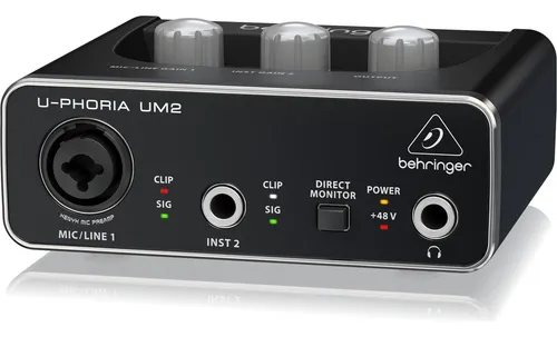 Interfaz De Audio Behringer U-phoria Um2 Grabación Estudio