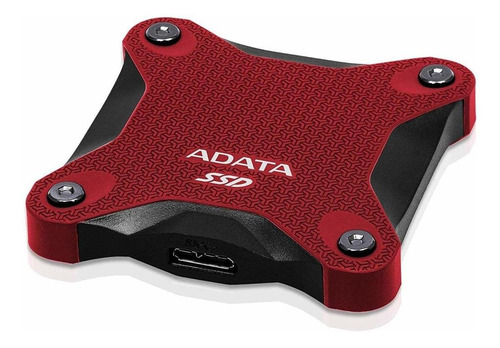 Imagen 3 de 3 de Disco sólido SSD externo Adata ASD600Q-480GU31-C 480GB red